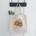 Plaid Pumpkins - Custom Canvas Tote Bag