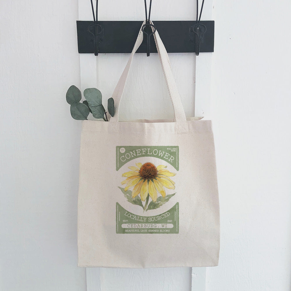Coneflower Seed Packet - Custom Canvas Tote Bag