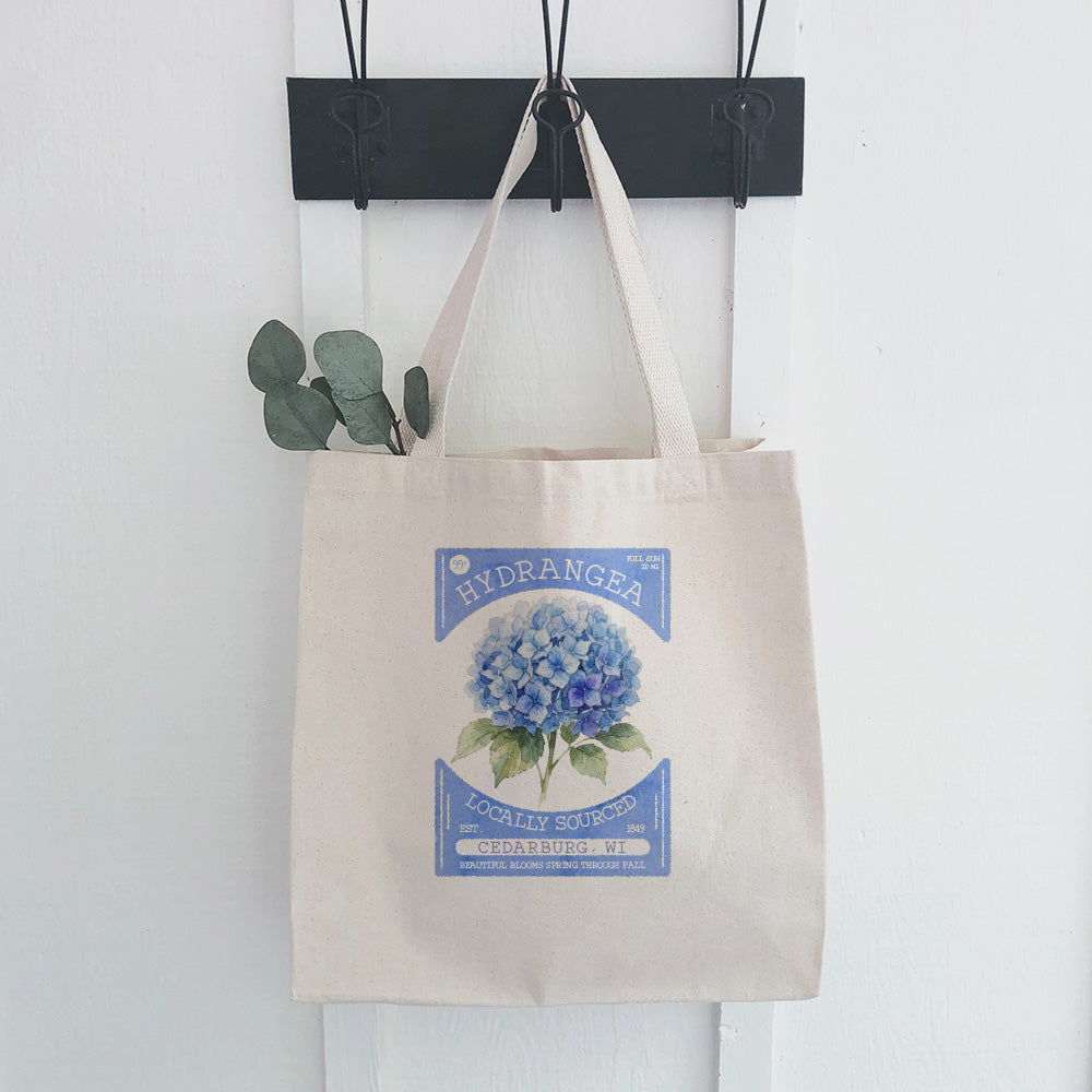 Hydrangea Seed Packet - Custom Canvas Tote Bag