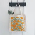 Marigolds Linocut - Custom Canvas Tote Bag