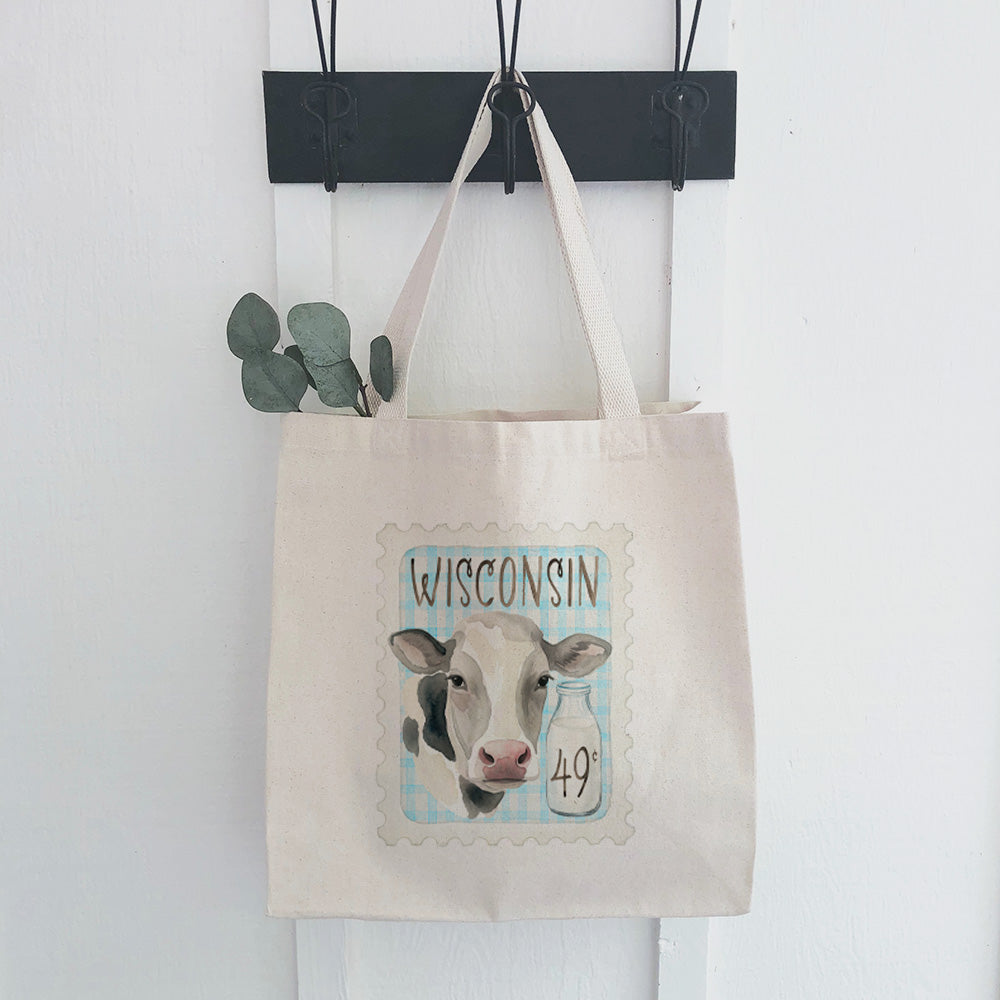 Cow Stamp - Custom Canvas Tote Bag