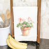 Watercolor Potted Plant - Cotton Tea Towel
