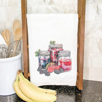 Jams Jars and Berries - Cotton Tea Towel