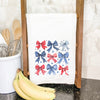 Red, White and Bows - Patriotic Cotton Tea Towel