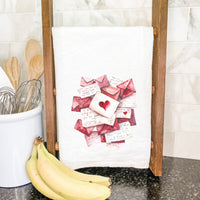 Love Letter Stack - Valentine's Day Cotton Tea Towel