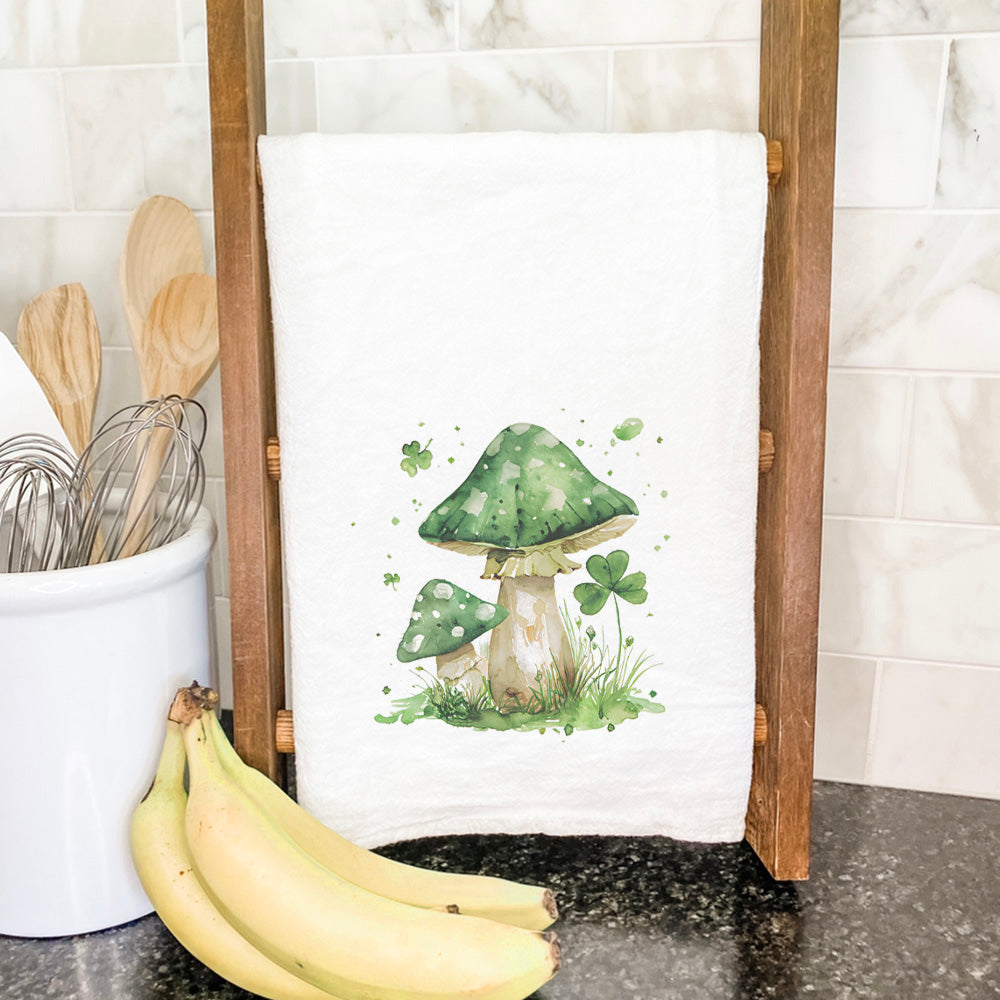 Lucky Mushrooms - St. Patrick's Day Cotton Tea Towel
