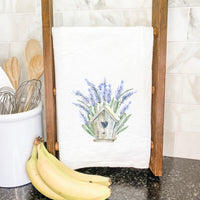 Lavender Birdhouse - Cotton Tea Towel