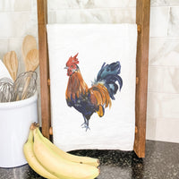 Watercolor Rooster - Cotton Tea Towel