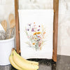 Watercolor Meadow Flowers - Cotton Tea Towel