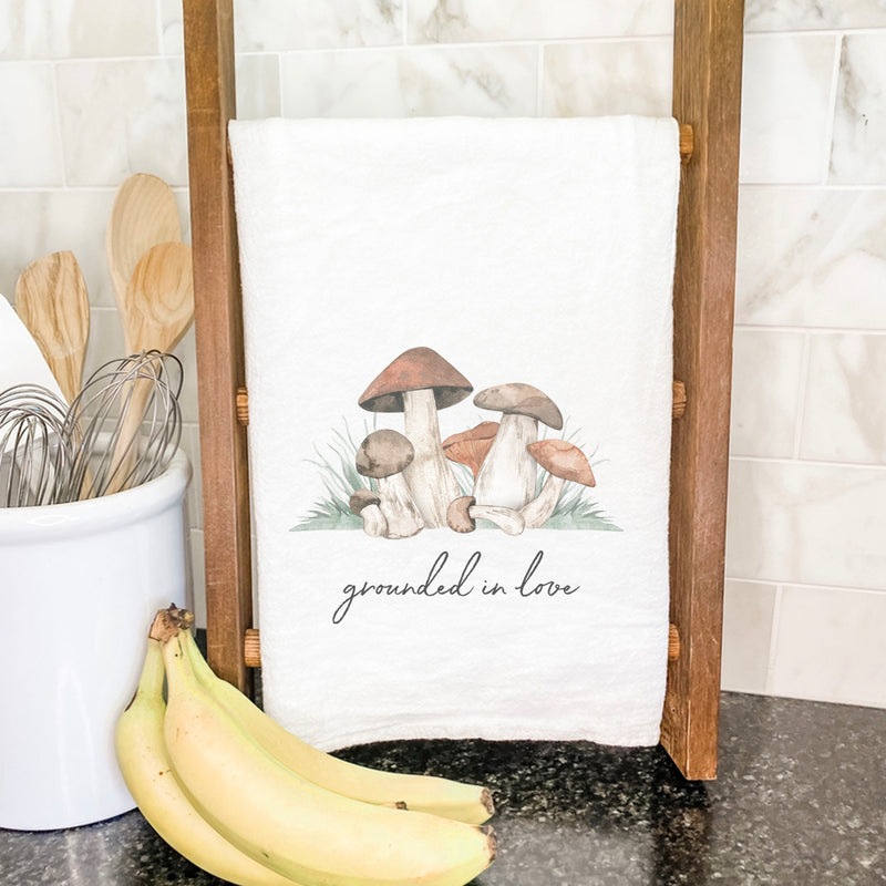 Grounded in Love (Mushrooms) - Cotton Tea Towel