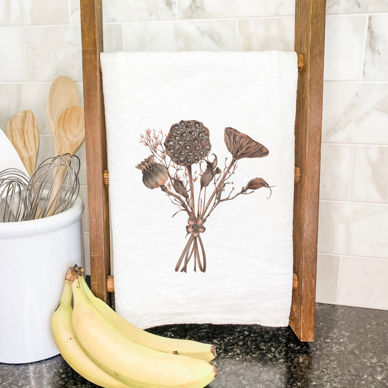 Dried Lotus Bouquet - Cotton Tea Towel