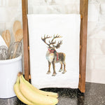 Santa's Reindeer - Cotton Tea Towel