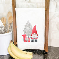 Christmas Gnome with Tree - Cotton Tea Towel