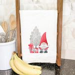 Christmas Gnome with Tree - Cotton Tea Towel