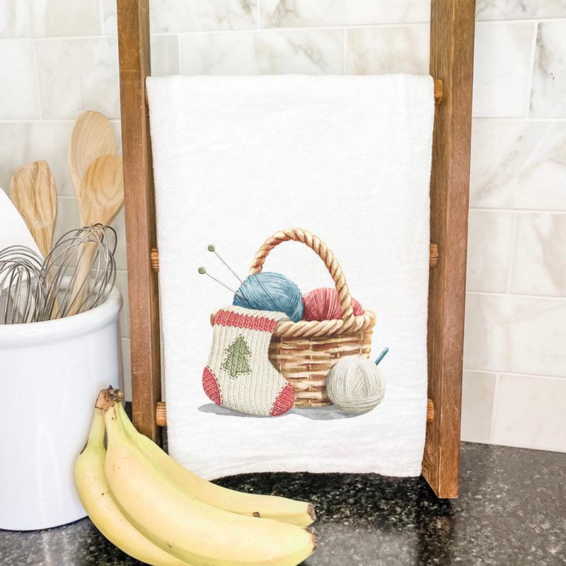 Fairytale Stocking with Yarn - Cotton Tea Towel