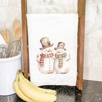 Two Snowmen - Cotton Tea Towel