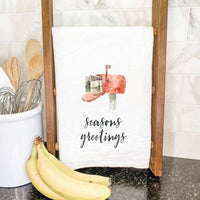 Season Greetings Mailbox - Cotton Tea Towel