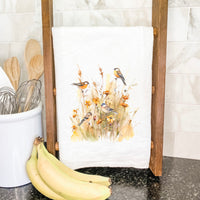 Birds in Tall Grass - Cotton Tea Towel