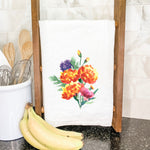 Day of the Dead Marigolds 2 - Cotton Tea Towel