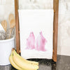 Pink Ghosts - Cotton Tea Towel