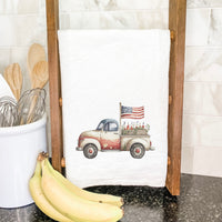 Patriotic Farmhouse Truck - Cotton Tea Towel