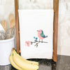 Bird on Cherry Blossom - Cotton Tea Towel