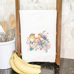 Spring Birds Watercolor - Cotton Tea Towel