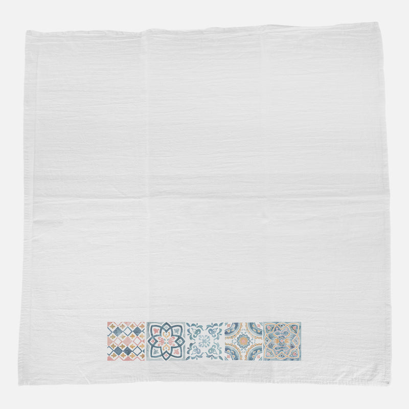 Row of Talavera Tiles Pattern - Cotton Tea Towel