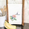 Hummingbird and Lantana Flower - Cotton Tea Towel