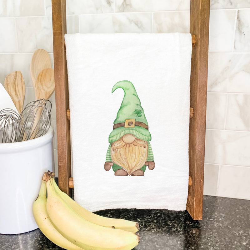 St. Patrick's Gnome - Cotton Tea Towel