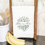 Bless Our Home Greenery - Cotton Tea Towel