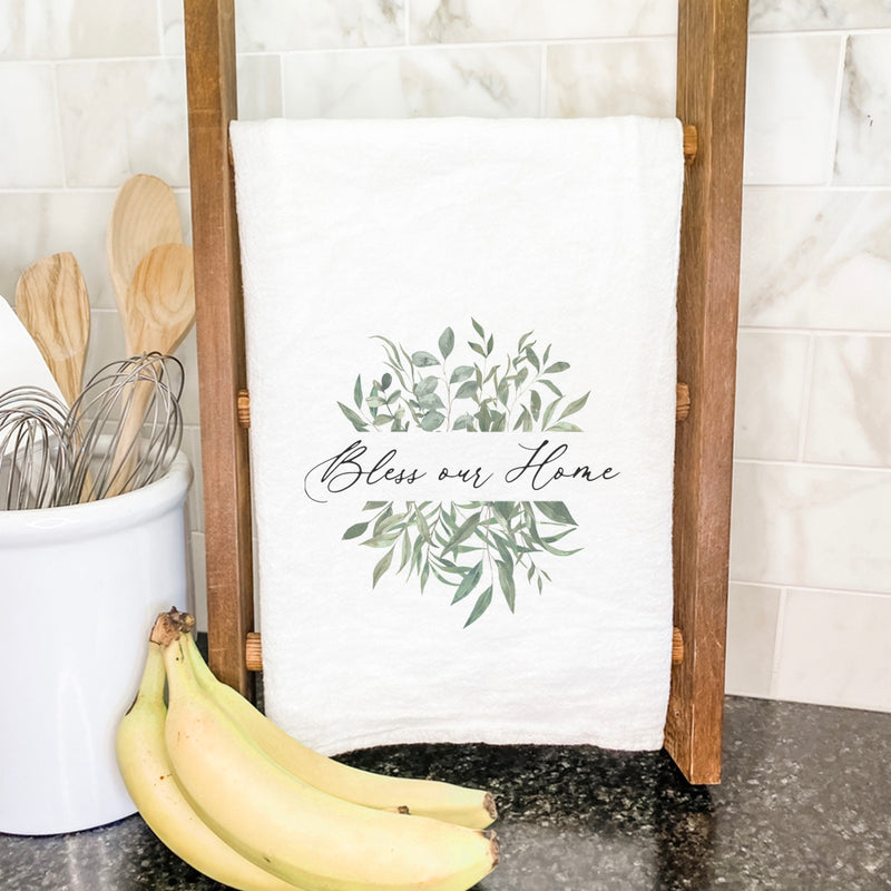 Bless Our Home Greenery - Cotton Tea Towel
