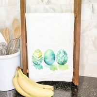 Watercolor Easter Eggs - Cool - Cotton Tea Towel