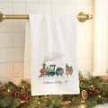 Watercolor Christmas Train - Custom Cotton Tea Towel