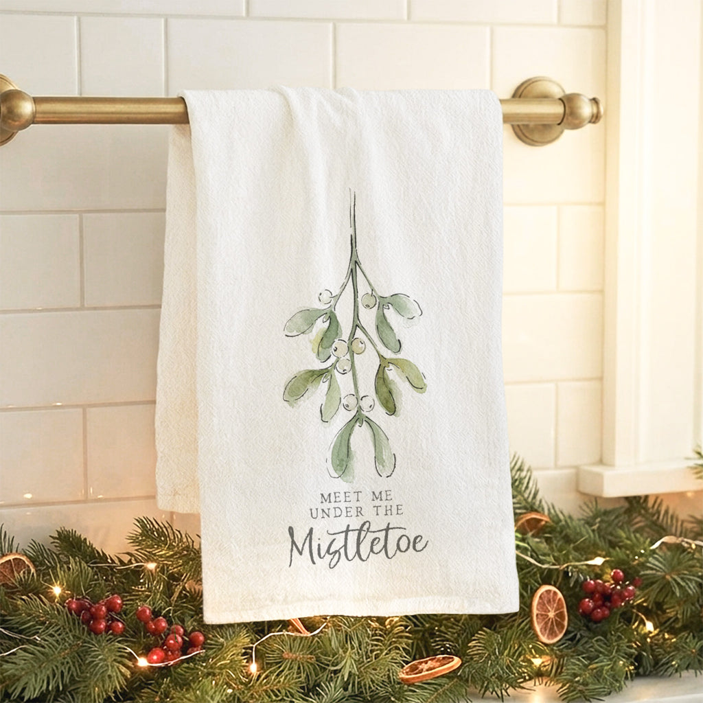 Meet me under Mistletoe - Cotton Tea Towel