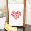 Heart of Hearts - Customizable Cotton Tea Towel