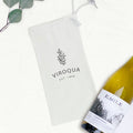 Leaves w/ City, Est - Custom Canvas Wine Bag