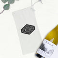 Flourish Sign w/ City, State - Custom Canvas Wine Bag