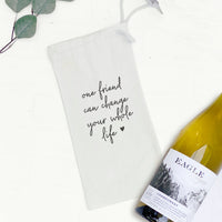 One Friend - Canvas Wine Bag