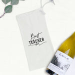 Best Teacher Ever - Canvas Wine Bag