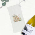 Spring Book Stack - Canvas Wine Bag