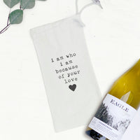 I am who I am - Mother's Day Canvas Wine Bag