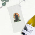 Retro Tombstone - Customizable Halloween Canvas Wine Bag