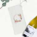 Delicate Autumn Wreath - Canvas Wine Bag