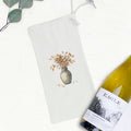 Fall Leaves Vase - Customizable Canvas Wine Bag