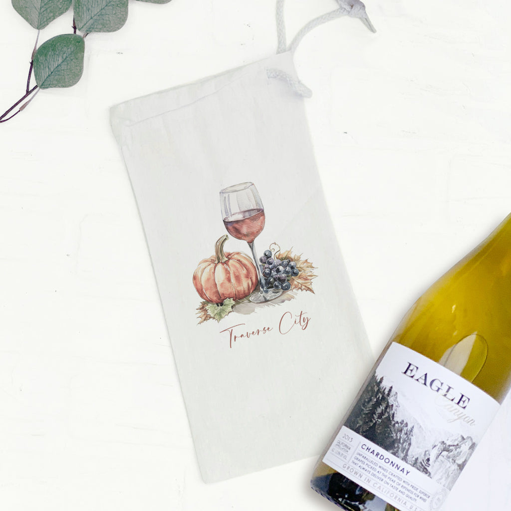 Wine Setting - Custom Canvas Wine Bag