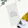 Pairs Well With Literally Anything - Canvas Wine Bag