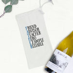 Father Acrostic Words - Canvas Wine Bag