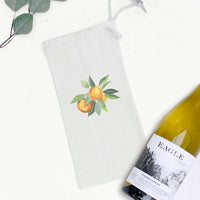 Tangerine Bunch - Canvas Wine Bag