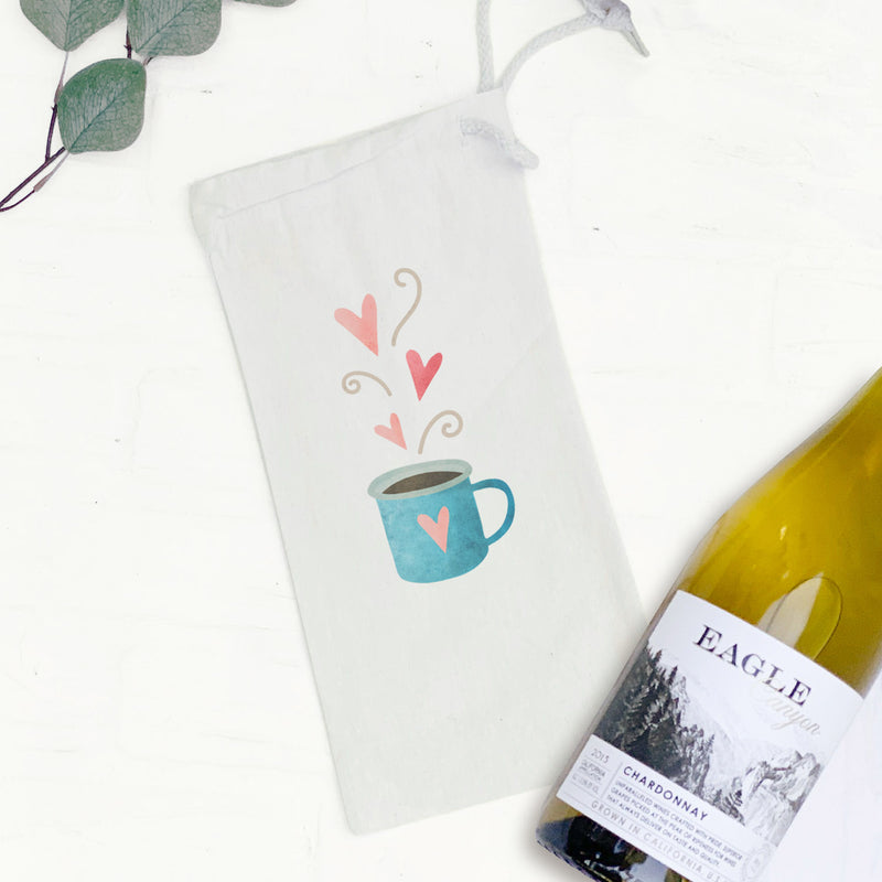 Valentine's Coffee - Canvas Wine Bag